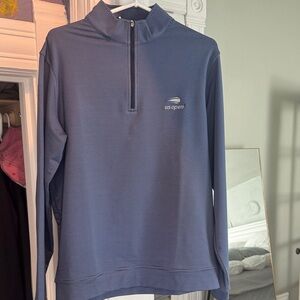 US Open Peter Millar Melange Performance 1/4 Zip - Navy - Medium